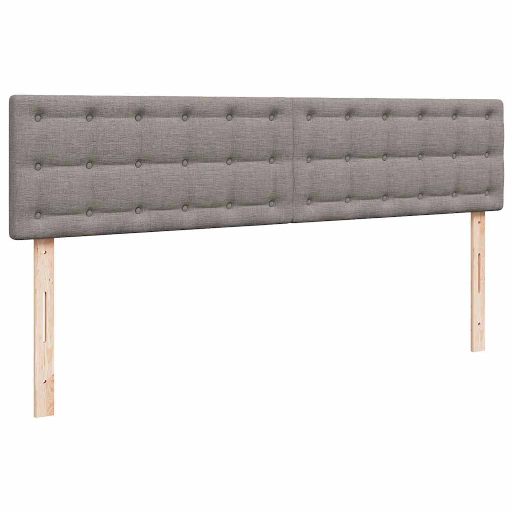 Struttura Letto Pouf con Materasso Tortora 200x200 cm Tessuto | homemem39