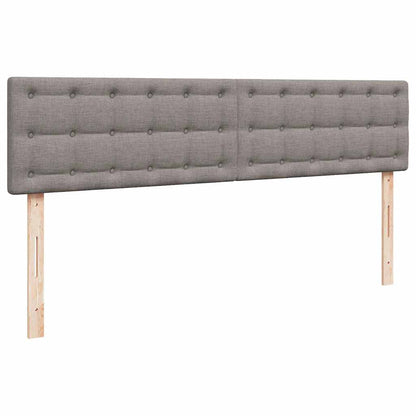 Struttura Letto Pouf con Materasso Tortora 200x200 cm Tessuto