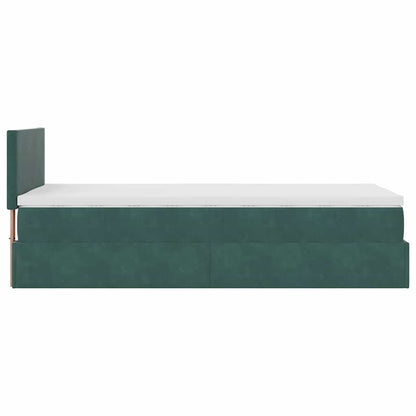 Struttura Letto Pouf con Materasso 90x200 cm in Velluto - homemem39