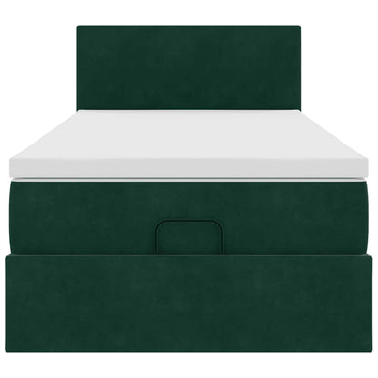 Struttura Letto Pouf con Materasso 100x200 cm Velluto