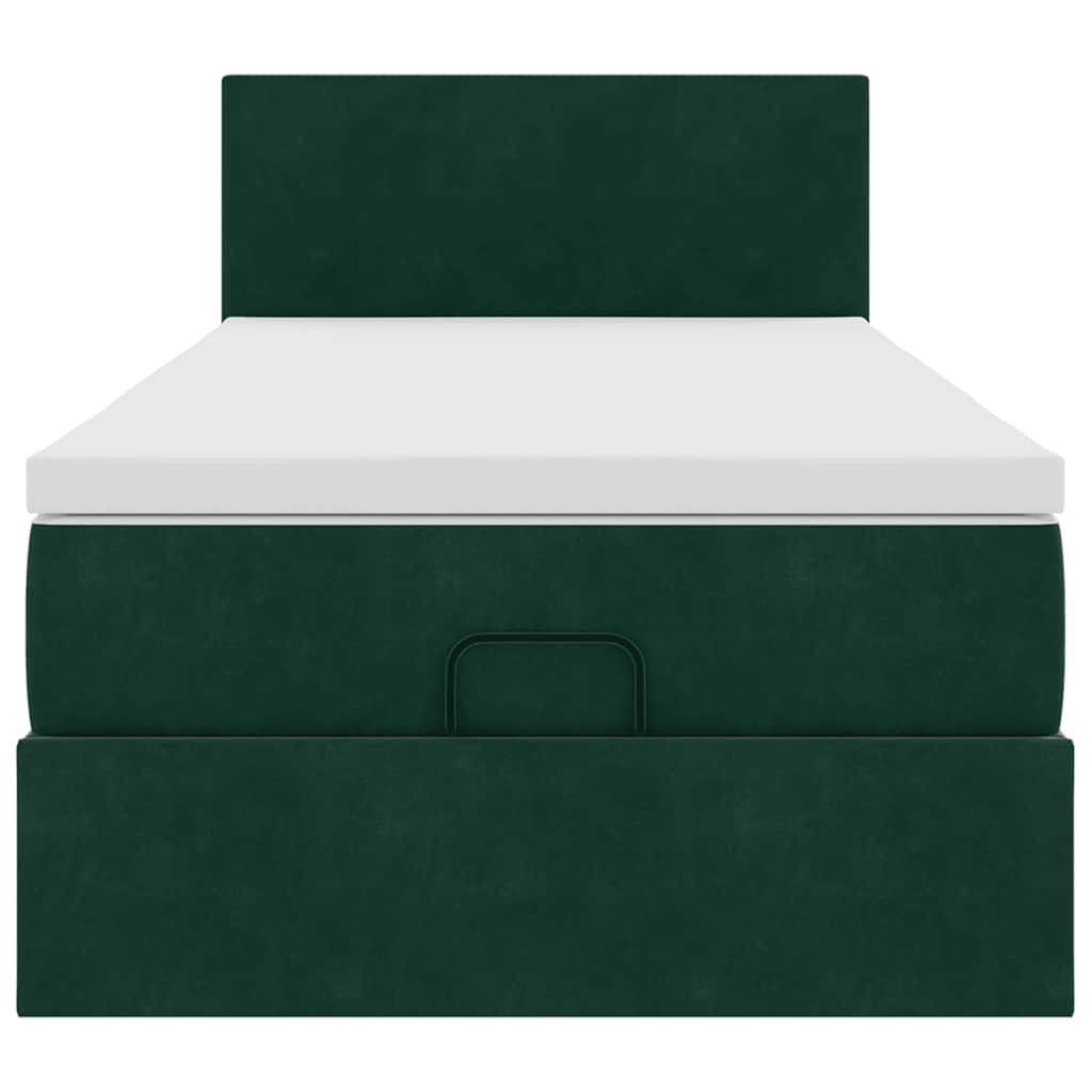 Struttura Letto Pouf con Materasso 100x200 cm Velluto