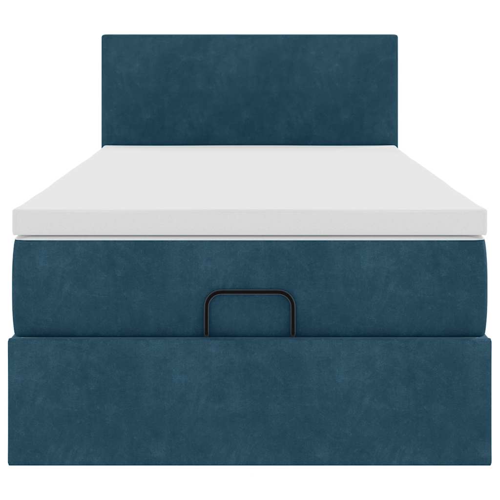 Struttura Letto Pouf con Materasso 100x200 cm Velluto