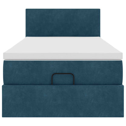 Struttura Letto Pouf con Materasso 100x200 cm Velluto