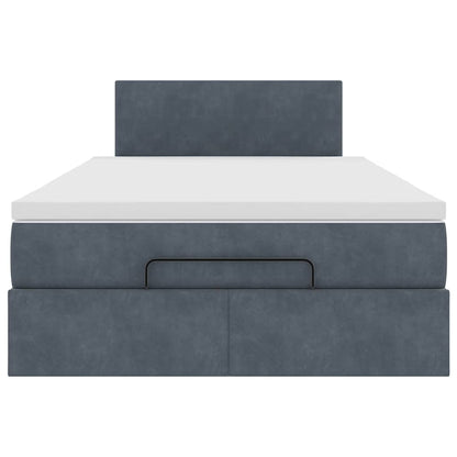 Struttura Letto Pouf con Materasso 120x200 cm Velluto - homemem39