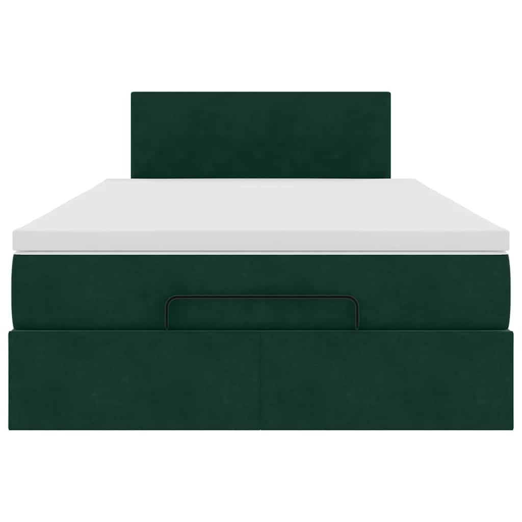 Struttura Letto Pouf con Materasso 120x200 cm Velluto