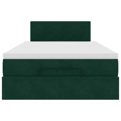 Struttura Letto Pouf con Materasso 120x200 cm Velluto