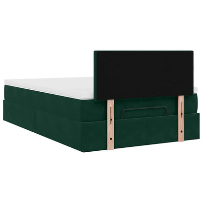 Struttura Letto Pouf con Materasso 120x200 cm Velluto