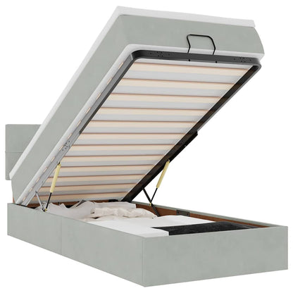 Struttura Letto Pouf con Materasso 80x200 cm in Velluto