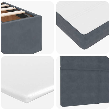 Struttura Letto Pouf con Materasso 180x200 cm in Velluto