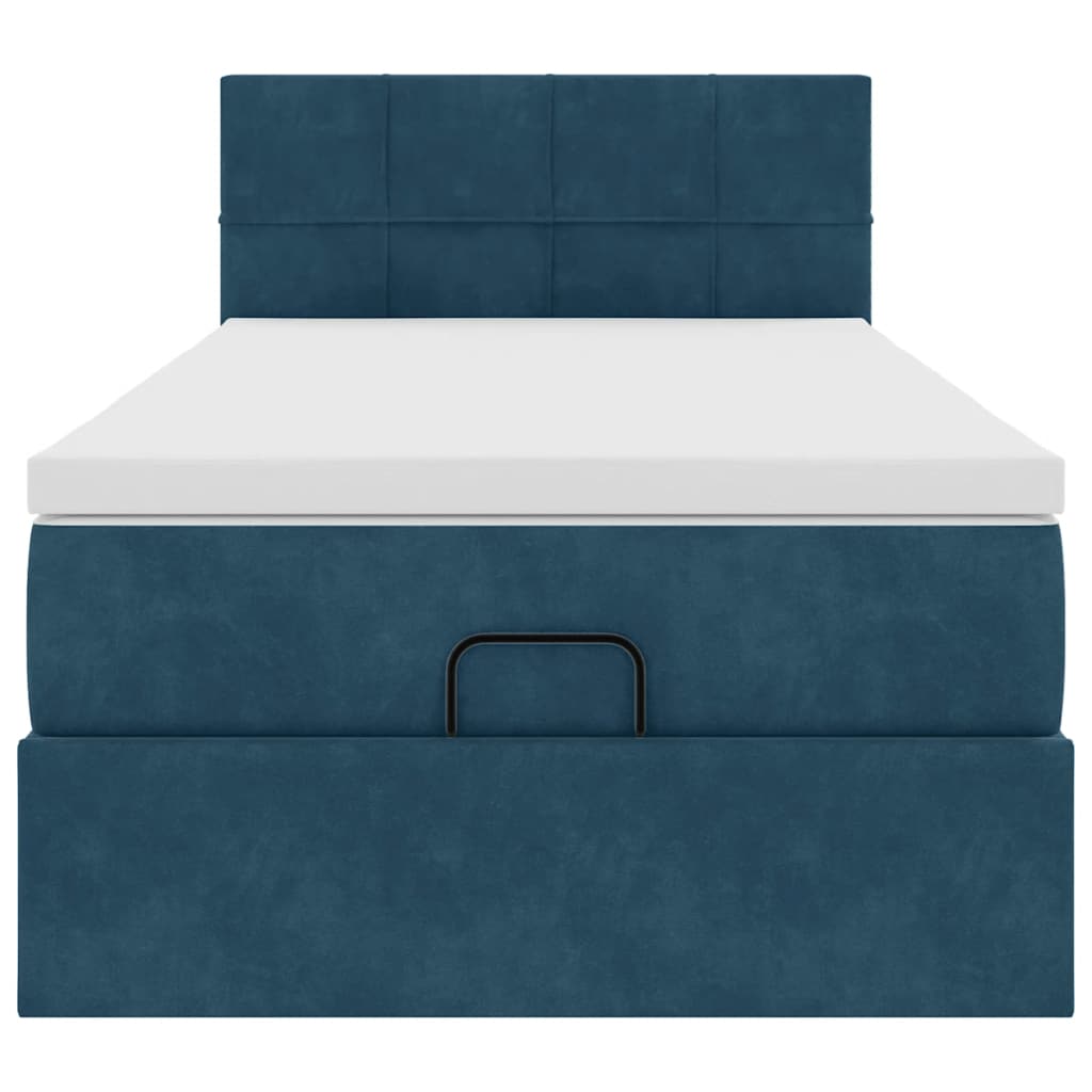 Struttura Letto Pouf con Materasso 80x200 cm Velluto