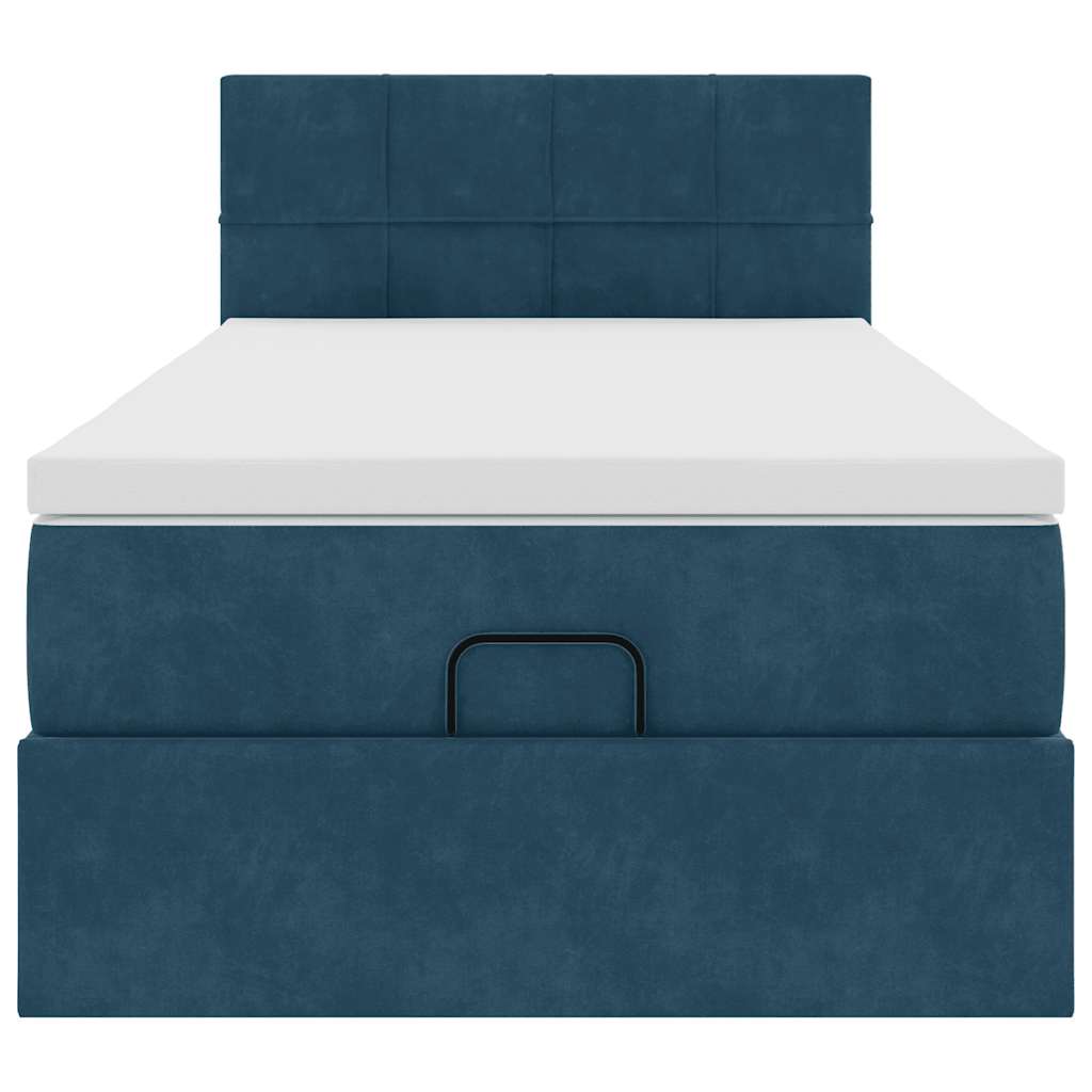 Struttura Letto Pouf con Materasso 90x190 cm in Velluto