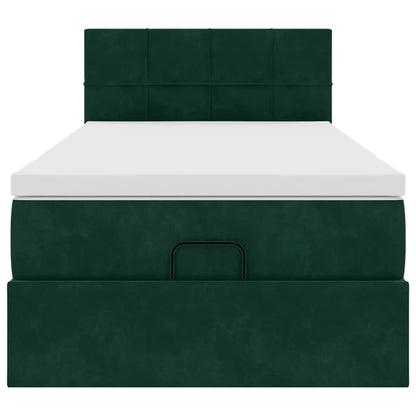 Struttura Letto Pouf con Materasso 100x200 cm Velluto