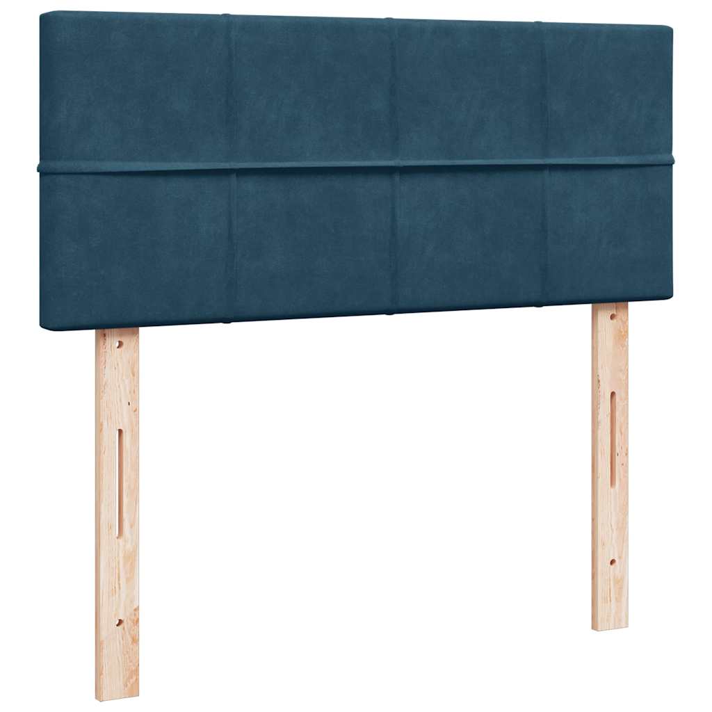 Pouf Letto con Materasso Blu Scuro 120x190 cm Velluto | homemem39