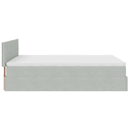 Struttura Letto Pouf con Materasso 140x190 cm Velluto | homemem39