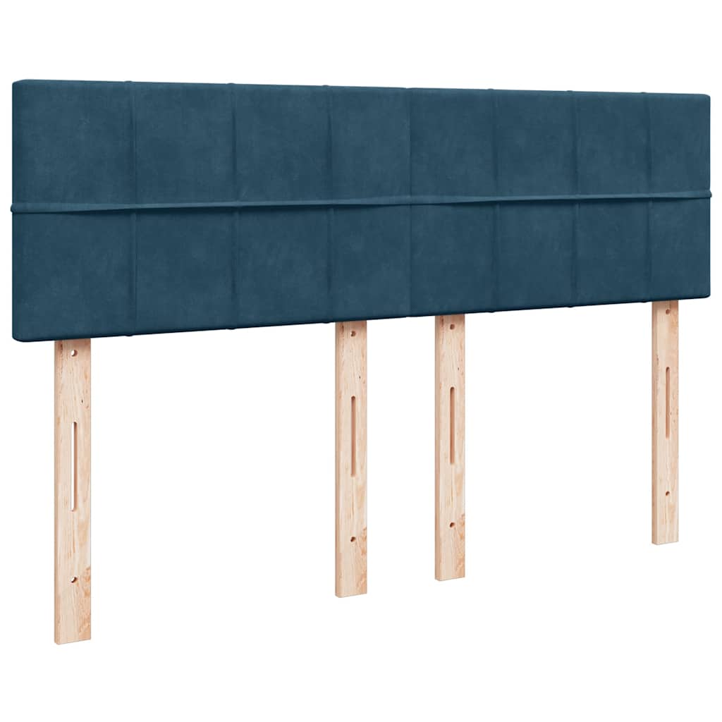 Struttura Letto Pouf con Materasso 140x190 cm in Velluto