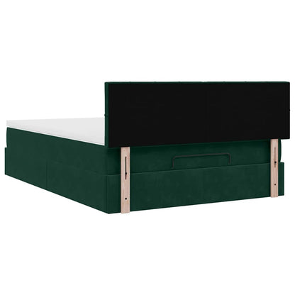 Struttura Letto Pouf con Materasso 140x200 cm in Velluto | homemem39