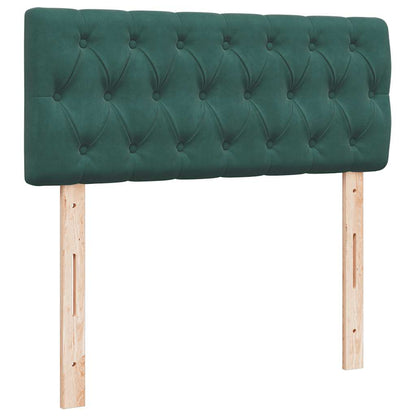 Pouf Letto con Materasso Verde Scuro 120x190 cm Velluto