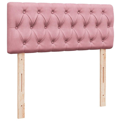 Pouf Letto con Materasso Rosa 120x190 cm Velluto