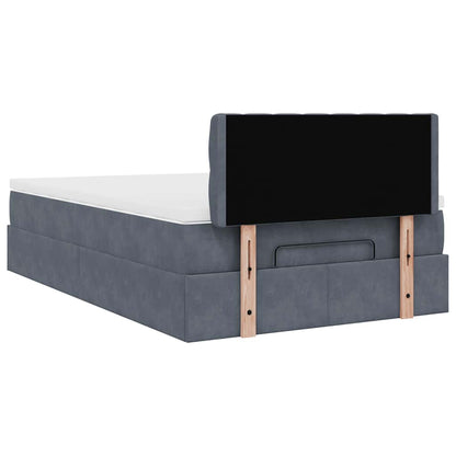 Struttura Letto Pouf con Materasso 120x200 cm Velluto