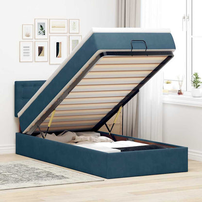 Struttura Letto Pouf con Materasso 80x200 cm Velluto | homemem39