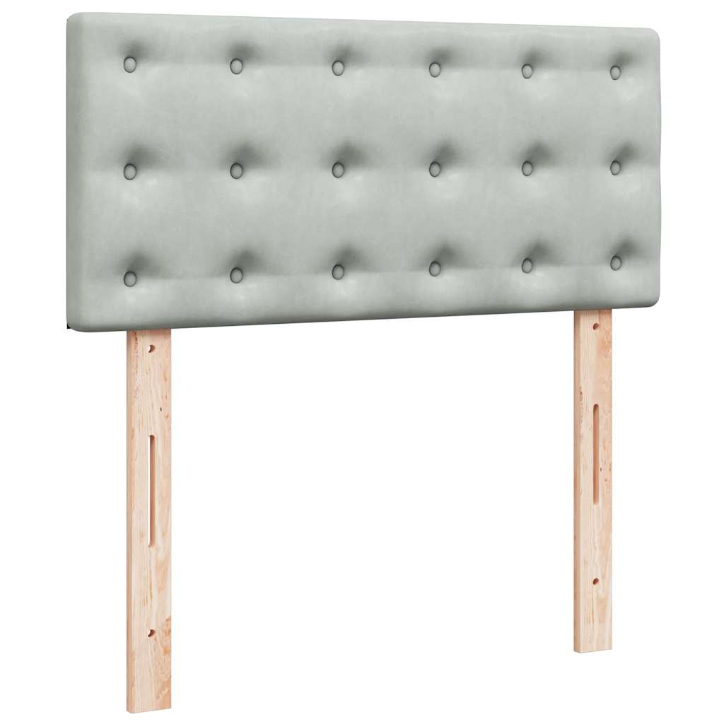 Struttura Letto Pouf con Materasso 90x190 cm in Velluto | homemem39
