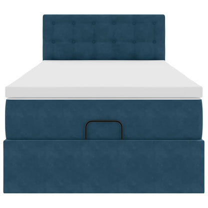 Struttura Letto Pouf con Materasso 90x190 cm in Velluto | homemem39