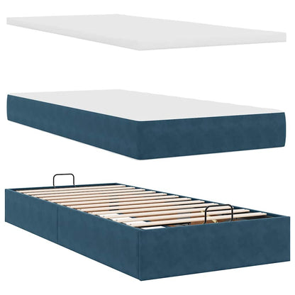 Struttura Letto Pouf con Materasso 90x190 cm in Velluto | homemem39