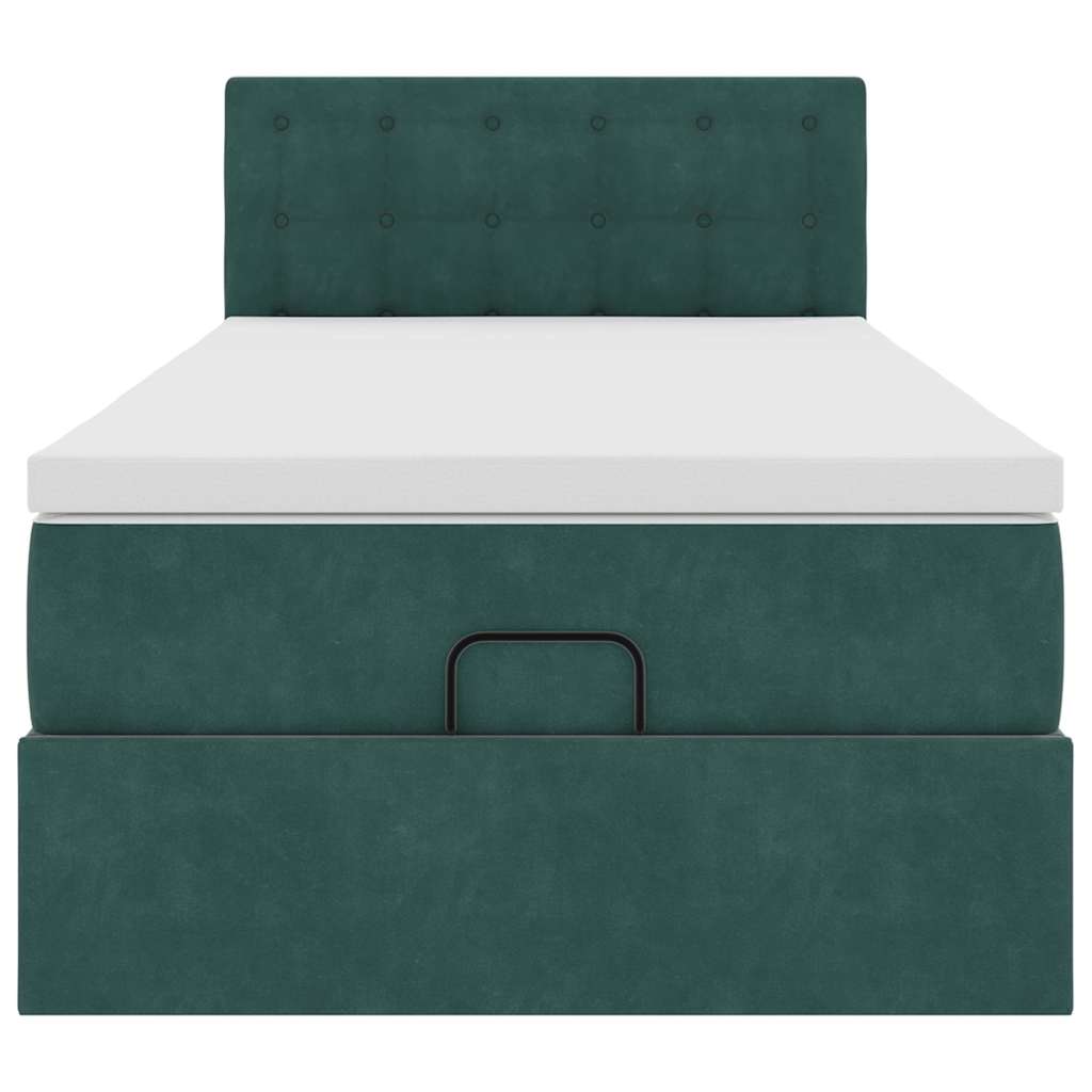 Struttura Letto Pouf con Materasso 90x200 cm in Velluto - homemem39