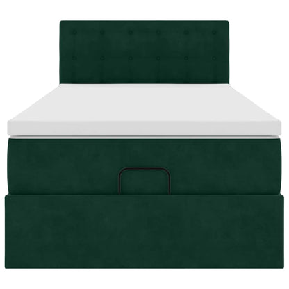 Struttura Letto Pouf con Materasso 90x200 cm in Velluto