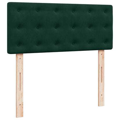 Pouf Letto con Materasso Verde Scuro 120x190 cm Velluto | homemem39
