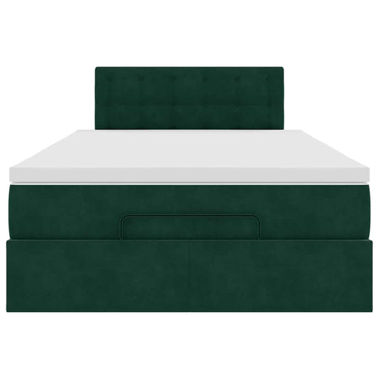 Struttura Letto Pouf con Materasso 120x200 cm Velluto