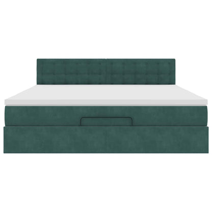 Struttura Letto Pouf con Materasso 180x200 cm in Velluto - homemem39