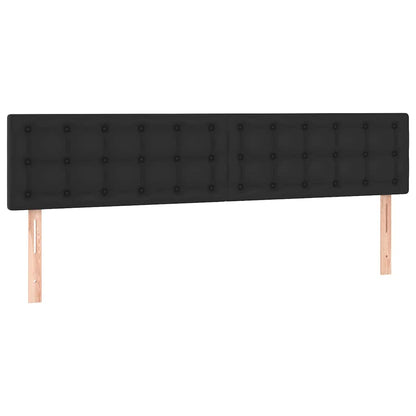 Struttura Letto Pouf con Materassi Nero 180x200 cm Similpelle | homemem39