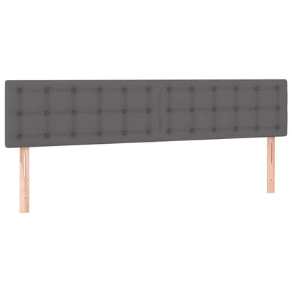 Struttura Letto Pouf con Materassi Grigio 180x200 cm Similpelle | homemem39