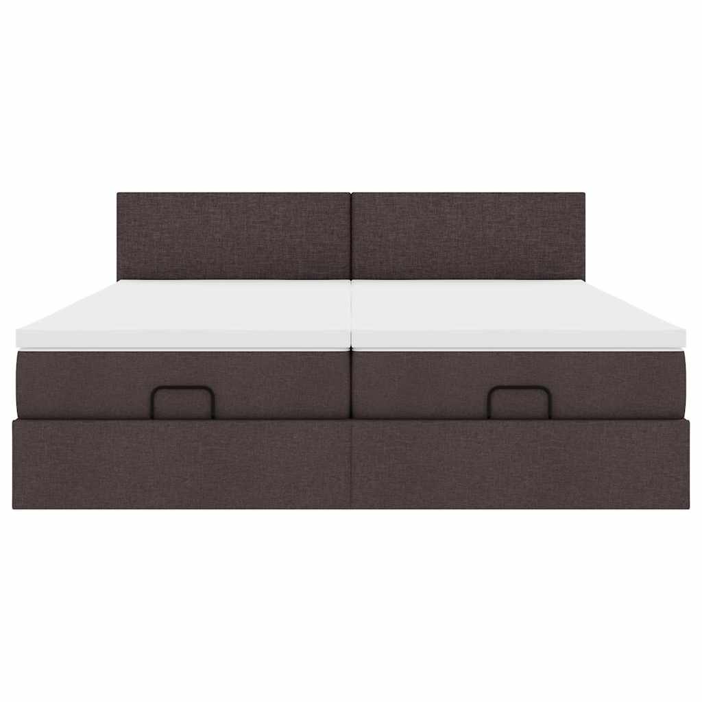 Struttura Letto Pouf con Materassi 160x200 cm in Tessuto