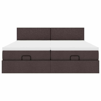 Struttura Letto Pouf con Materassi 160x200 cm in Tessuto