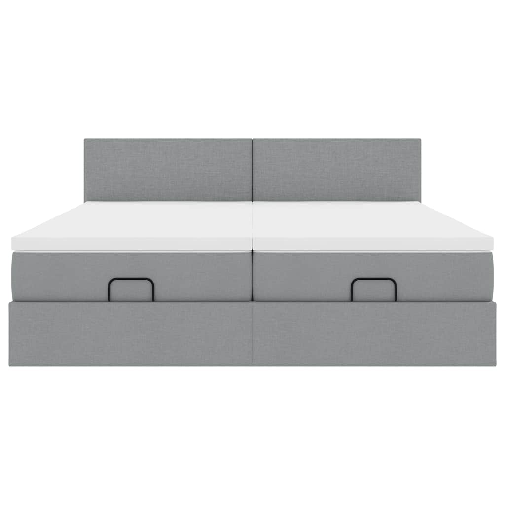 Struttura Letto Pouf con Materassi 180x200 cm in Tessuto