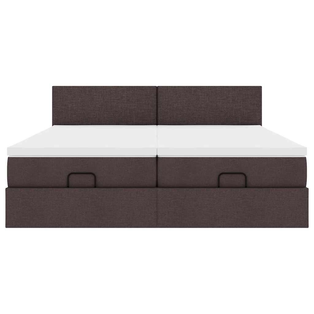 Struttura Letto Pouf con Materassi 180x200 cm in Tessuto