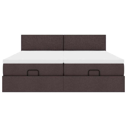 Struttura Letto Pouf con Materassi 180x200 cm in Tessuto