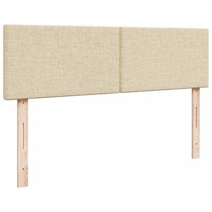 Struttura Letto Pouf con Materassi Crema 180x200 cm in Tessuto | homemem39