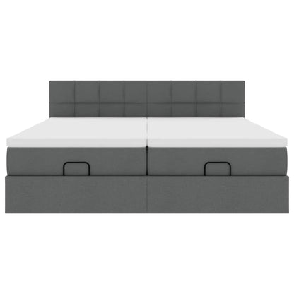 Struttura Letto Pouf con Materassi 160x200 cm in Tessuto