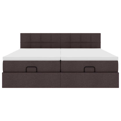 Struttura Letto Pouf con Materassi 160x200 cm in Tessuto