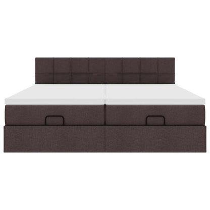 Struttura Letto Pouf con Materassi 180x200 cm in Tessuto