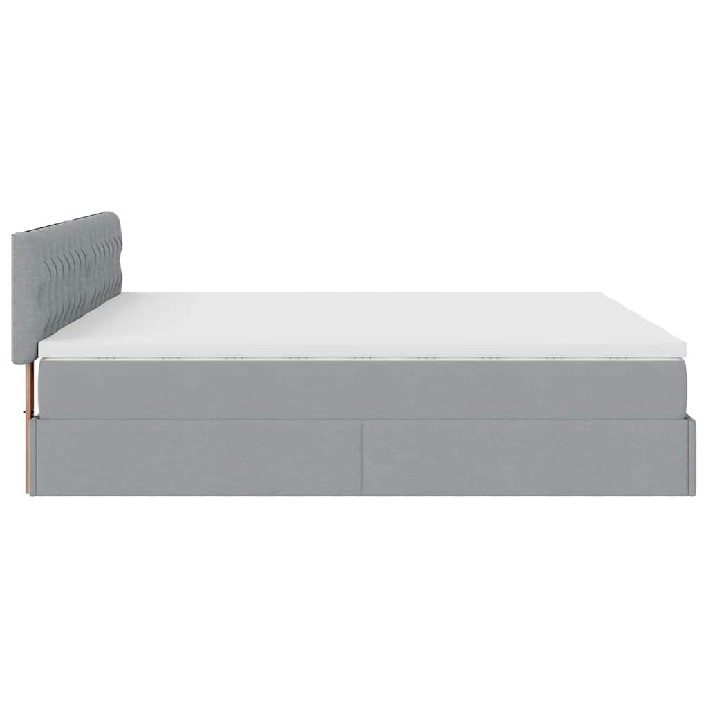 Struttura Letto Pouf con Materassi 160x200 cm in Tessuto