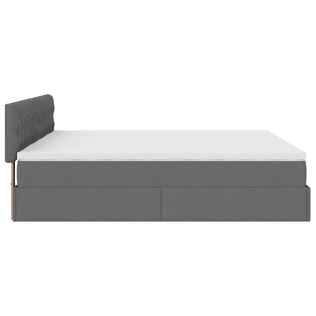 Struttura Letto Pouf con Materassi 180x200 cm in Tessuto