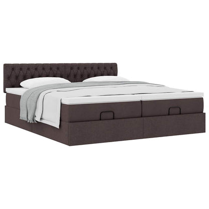 Struttura Letto Pouf con Materassi 180x200 cm in Tessuto | homemem39