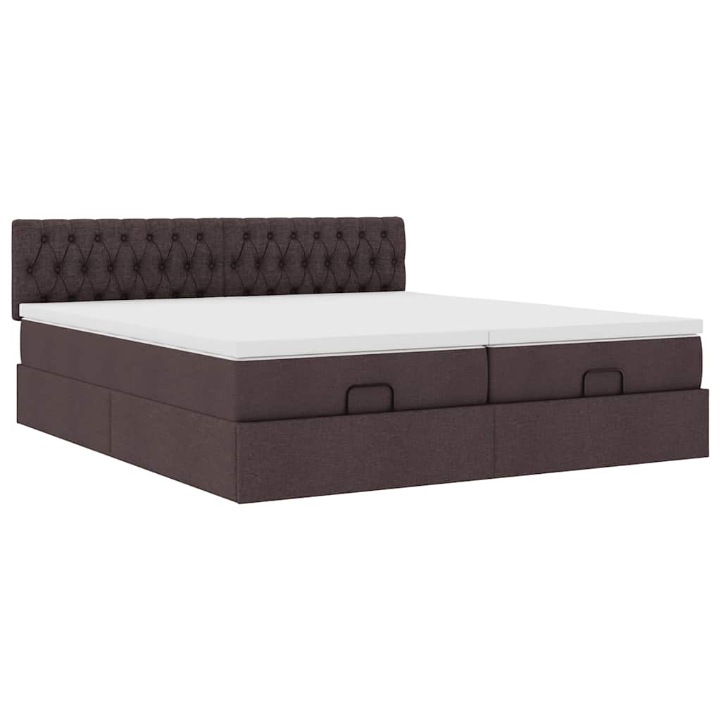 Struttura Letto Pouf con Materassi 180x200 cm in Tessuto | homemem39