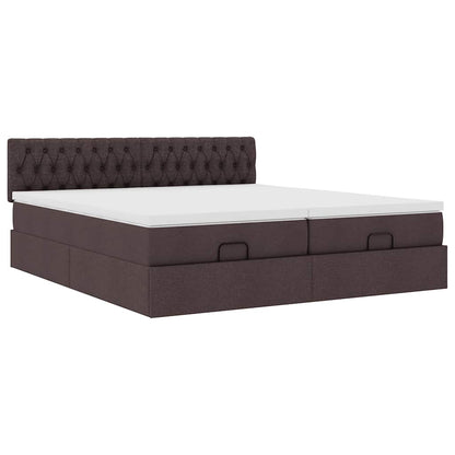 Struttura Letto Pouf con Materassi 180x200 cm in Tessuto | homemem39