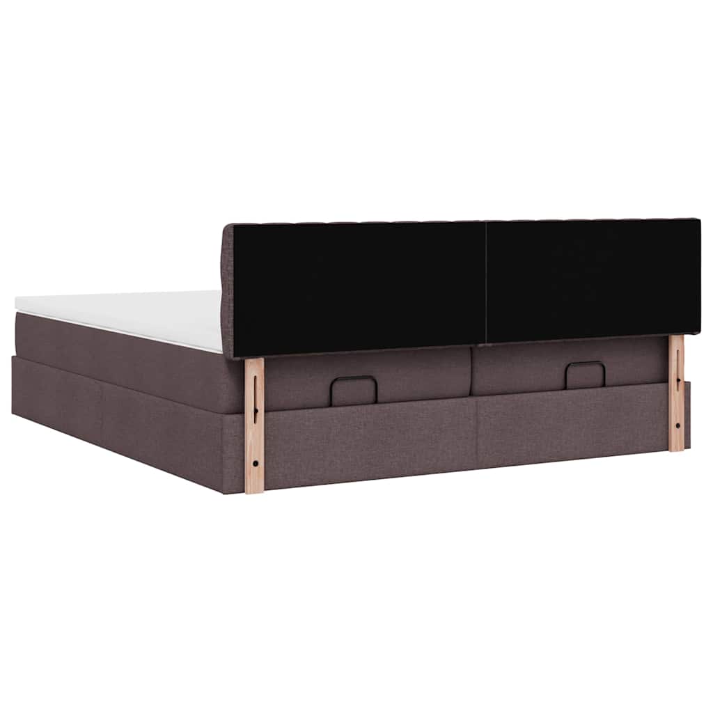 Struttura Letto Pouf con Materassi 180x200 cm in Tessuto | homemem39
