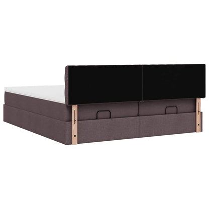 Struttura Letto Pouf con Materassi 180x200 cm in Tessuto | homemem39